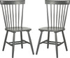 Safavieh Parker 17''H Spindle Dining Chair (SET Of 2) Charcoal Grey Furniture 