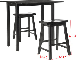 Safavieh Graham 3 Pc Set Pub Table Espresso Furniture 