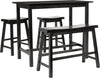 Safavieh Ronin 4 Pc Set Pub Table Black Furniture main image
