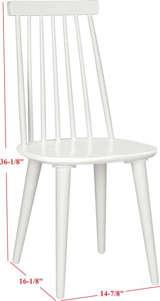 Safavieh Burris 17''H Spindle Side Chair White Furniture 