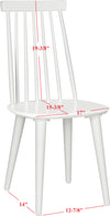Safavieh Burris 17''H Spindle Side Chair White Furniture 