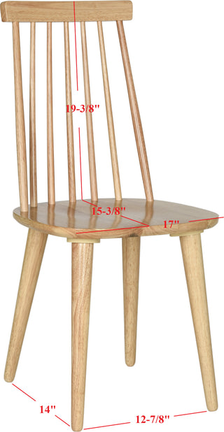 Safavieh Burris 17''H Spindle Side Chair Natural Furniture 