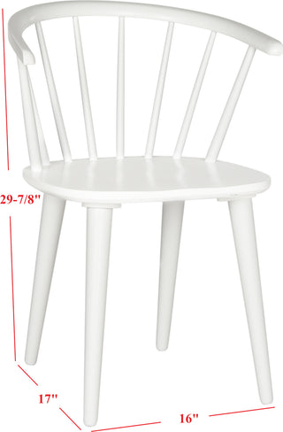 Safavieh Blanchard 18''H Curved Spindle Side Chair White Furniture 