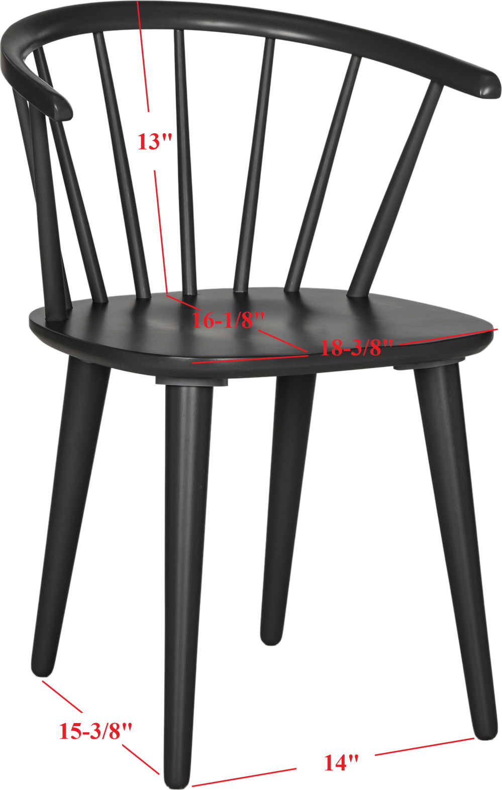 Safavieh Blanchard Curved Spindle Side Chair Grey Incredible Rugs and Decor