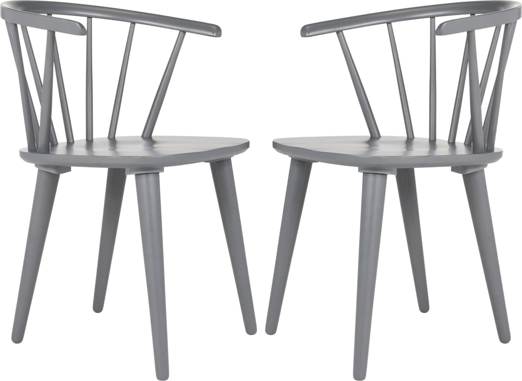 Safavieh Blanchard Curved Spindle Side Chair Grey Incredible Rugs and Decor