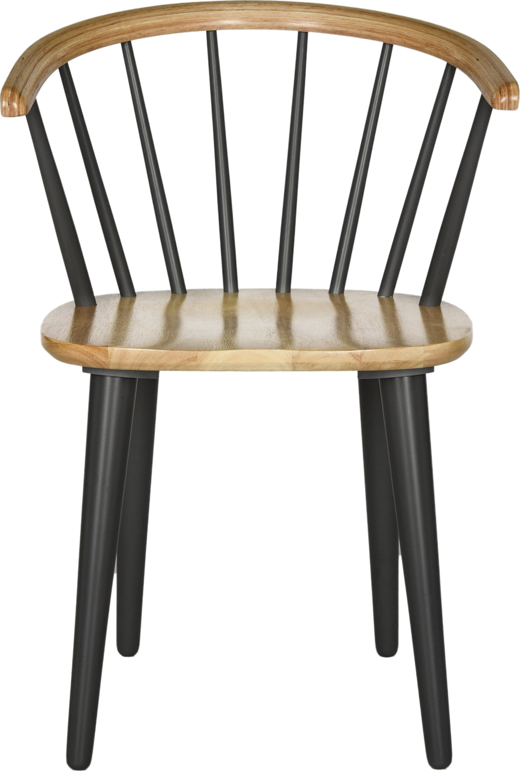 Safavieh Blanchard Curved Spindle Side Chair Natural and Grey