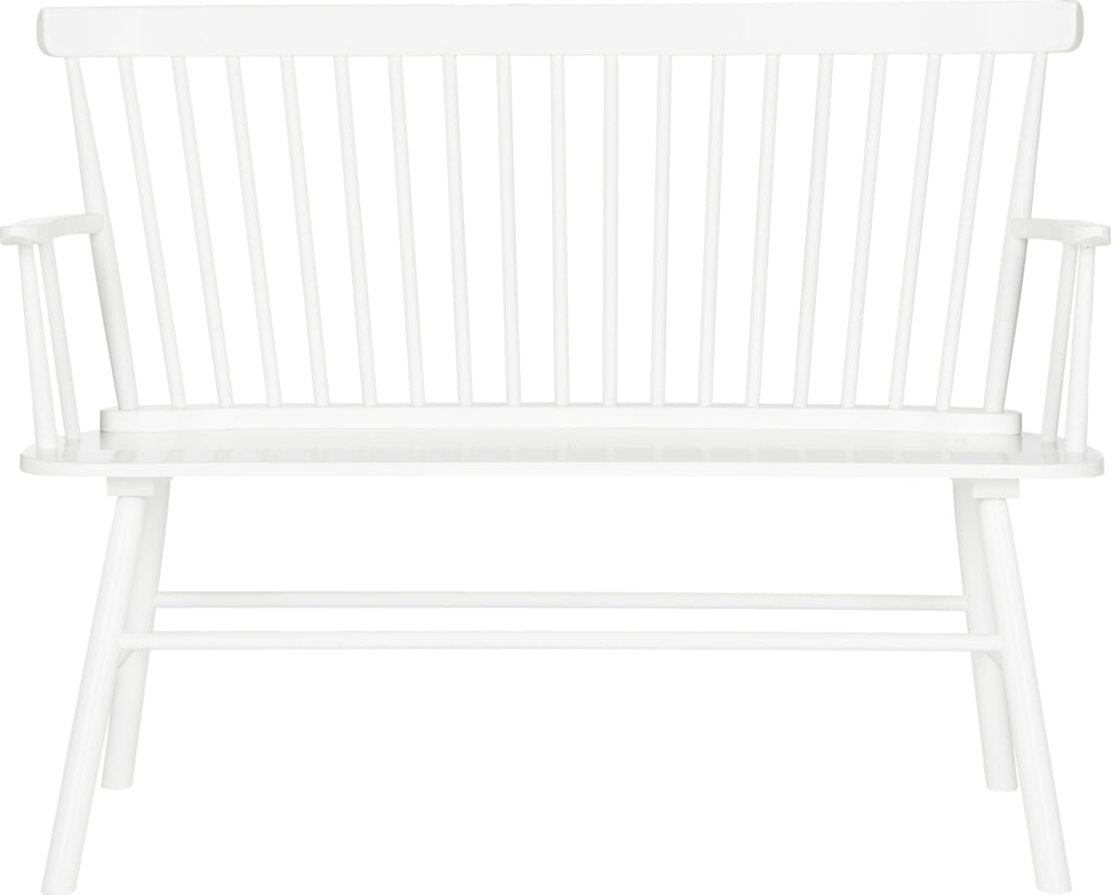 Safavieh Addison Spindleback Settee White Furniture main image