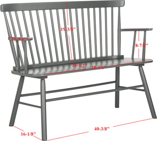 Safavieh Addison Spindleback Settee Grey Furniture 