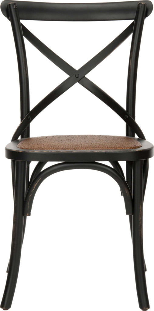 Safavieh Franklin 18''H X Back Farmhouse Chair (SET Of 2) Distressed Hickory and Medium Brown Furniture main image