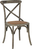 Safavieh Franklin 18''H X Back Farmhouse Chair (SET Of 2) Distressed Colonial Walnut and Medium Brown Furniture 