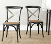 Safavieh Eleanor Back Farmhouse Side Chair Distressed Hickory and Medium Brown  Feature