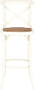 Safavieh Franklin X Back Bar Stool Distressed Ivory and Medium Brown Furniture main image