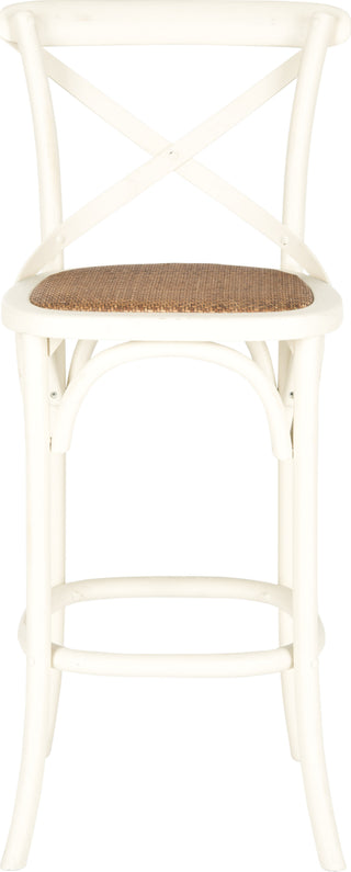 Safavieh Franklin X Back Bar Stool Distressed Ivory and Medium Brown Furniture main image