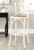 Safavieh Franklin X Back Bar Stool Distressed Ivory and Medium Brown Furniture  Feature