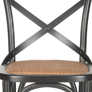 Safavieh Franklin X Back Bar Stool Distressed Hickory and Medium Brown Furniture 