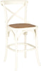 Safavieh Franklin X Back Counter Stool Distressed Ivory and Medium Brown Furniture 