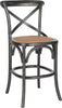 Safavieh Franklin X Back Counter Stool Distressed Hickory and Medium Brown Furniture 