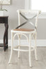 Safavieh Eleanr X Back Counter Stool Distressed Ivory and Medium Brown Furniture  Feature