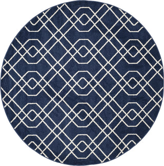 Safavieh Amherst AMT407P Navy/Beige Area Rug Round Image