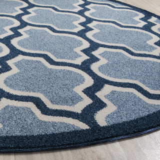 Safavieh Amherst AMT420Q Light Blue/Navy Area Rug 