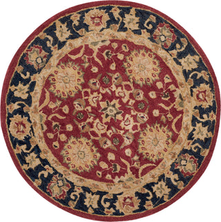 Safavieh Anatolia An517 Red/Navy Area Rug Round