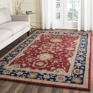 Safavieh Anatolia An517 Red/Navy Area Rug Room Scene Feature