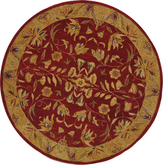 Safavieh Anatolia An526 Burgundy/Gold Area Rug Round