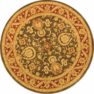 Safavieh Anatolia An548 Charcoal/Red Area Rug Round