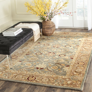 Safavieh Anatolia An549 Teal Blue/Taupe Area Rug Room Scene