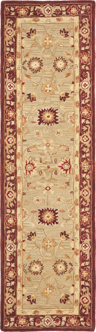 Safavieh Anatolia An556 Sage/Burgundy Area Rug Runner