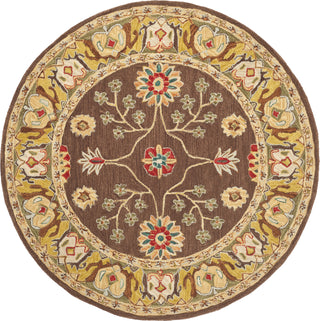 Safavieh Anatolia An562 Brown/Gold Area Rug Round