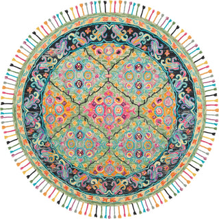 Safavieh Aspen 114 Light Green/Black Area Rug Round