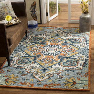 Safavieh Aspen 312 Blue/Rust Area Rug Room Scene Feature