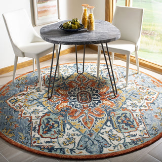 Safavieh Aspen 312 Blue/Rust Area Rug Room Scene