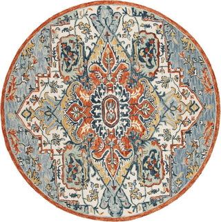 Safavieh Aspen 312 Blue/Rust Area Rug Round