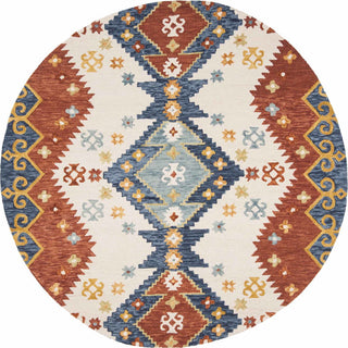 Safavieh Aspen 401 Ivory/Blue Area Rug Round