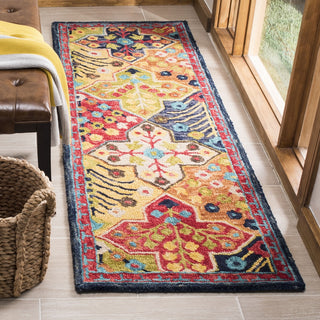 Safavieh Aspen 514 Blue/Orange Area Rug Room Scene