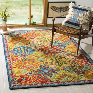 Safavieh Aspen 514 Blue/Orange Area Rug Room Scene Feature