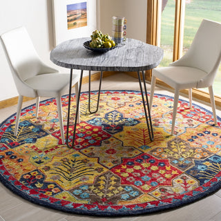 Safavieh Aspen 514 Blue/Orange Area Rug Room Scene