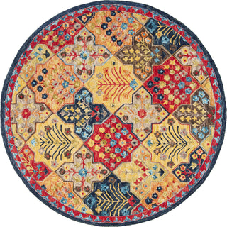 Safavieh Aspen 514 Blue/Orange Area Rug Round