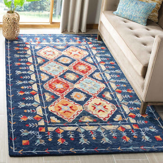 Safavieh Aspen 515 Navy/Orange Area Rug Room Scene Feature