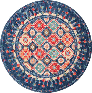 Safavieh Aspen 515 Navy/Orange Area Rug Round