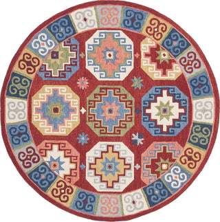 Safavieh Aspen 802 Red/Blue Area Rug Round