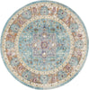 Safavieh Aria ARA100B Blue/Creme Area Rug Round Image