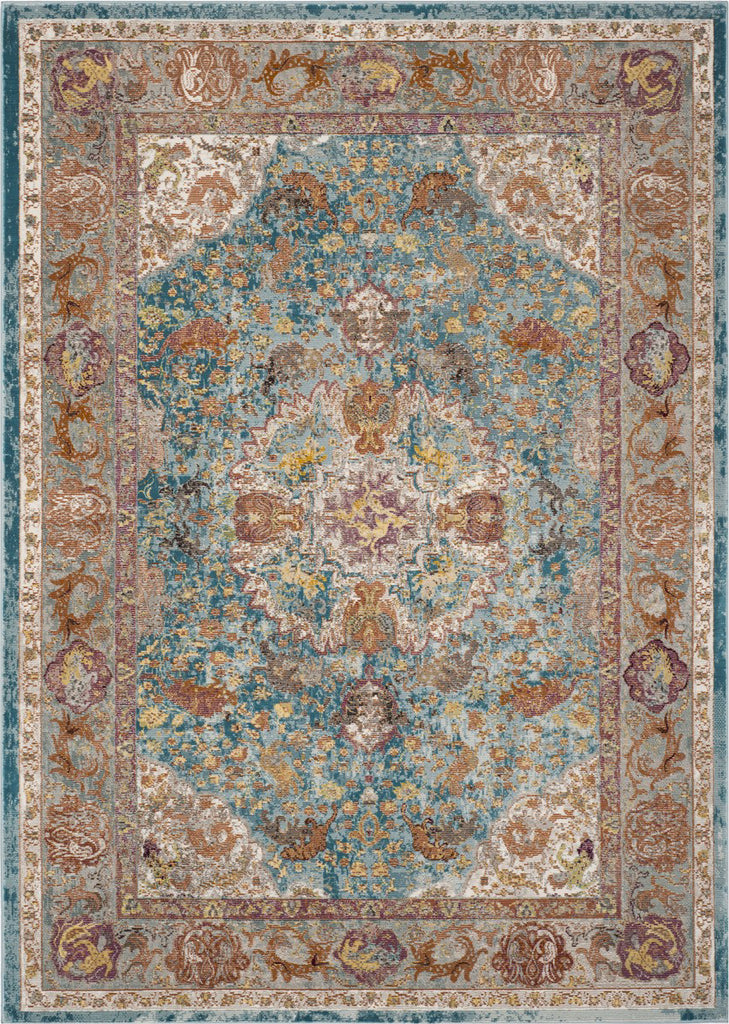 Safavieh Aria ARA120B Blue/Orange Area Rug