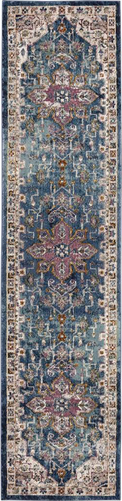 Safavieh Aria ARA160B Blue/Creme Area Rug Runner Image