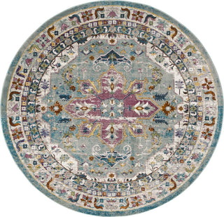 Safavieh Aria ARA160G Green/Creme Area Rug Round Image