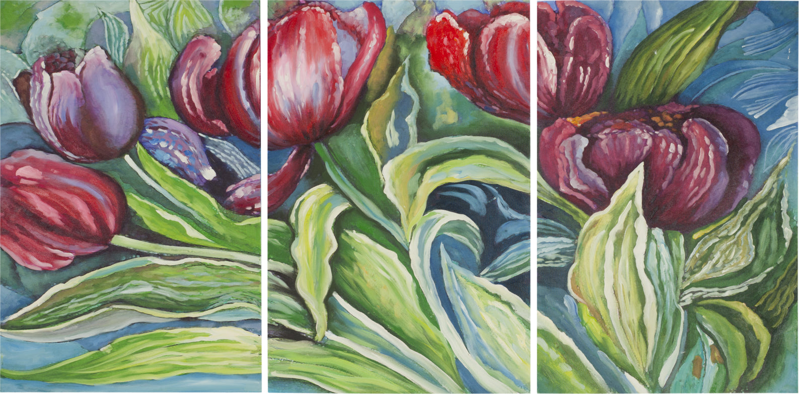 Safavieh Nouveau Tulips Triptych Wall Art Assorted main image