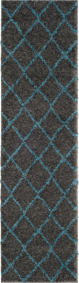 Safavieh Arizona Shag ASG742K Grey/Turquoise Area Rug