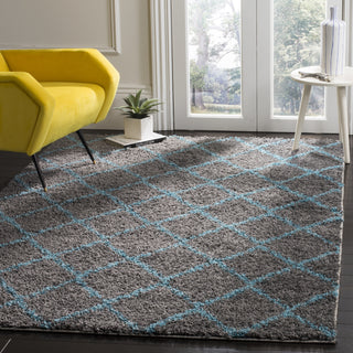 Safavieh Arizona Shag ASG742K Grey/Turquoise Area Rug